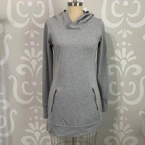 BCG Womens Pullover Kangaroo Pouch Thumbholes Grey Pullover Hoodie
